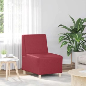 Poltrona 55 cm couro artificial vermelho tinto