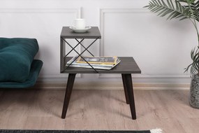 Mesa de Cabeceira Cross – Castanho Escuro – 50x55x40 cm