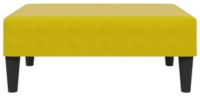2 pcs conjunto de sofás com almofadas veludo amarelo