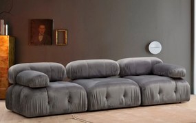 Sofá 3 Lugares Bubble – Cinzento – 288x95x75 cm