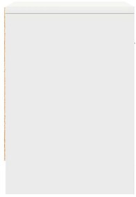 Mesa de cabeceira com gaveta 39x28x41 cm branco