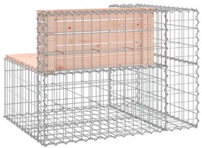 Banco jardim design gabião 92x71x65,5 cm madeira douglas maciça