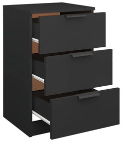 Mesa de cabeceira 40x36x65 cm preto