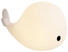 Candeeiro de mesa branco 50cm incl. LED regulável IP54 recarregável - Baby Whale