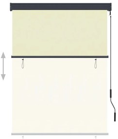 Estore de rolo para exterior 120x250 cm creme