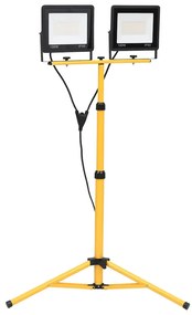 vidaXL Projetor c/ iluminação LED e tripé 2x100 W branco frio