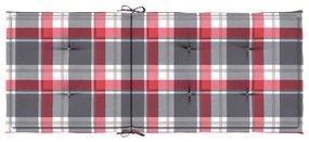 Almofadões cadeiras altas de jardim 6pcs tecido xadrez vermelho