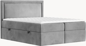 Cama divã em veludo artesanal com arrumação Rebecca, H3