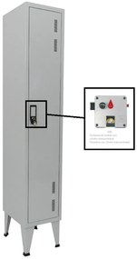 Cacifos Metálicos Simples 1 Cacifo 1700x300x400 mm Moeda