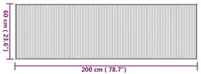 Tapete retangular 60x200 cm bambu cor natural