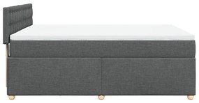 Cama com molas/colchão 160x200 cm tecido cinzento-escuro