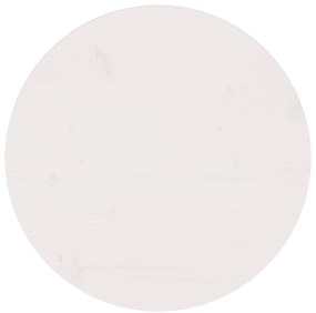 Tampo de mesa pinho maciço Ø60x2,5 cm branco
