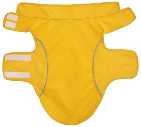 Capa de chuva para cães com tiras reflectoras amarelo XXS