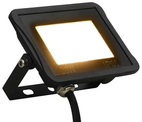 vidaXL Projetor c/ iluminação LED 20 W branco quente