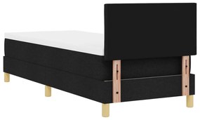 Cama Box Spring com Colchão Preto 80x200 cm Tecido