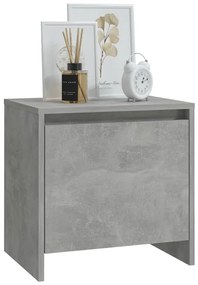 Mesa de cabeceira 45x34x44,5cm derivados madeira cinza cimento