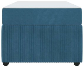 Estrutura de cama com colchão Outros Azul 90 x 190 cm Veludo