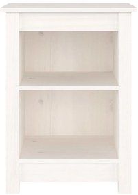 Mesas de cabeceira 2 pcs 40x35x55 cm pinho maciço branco