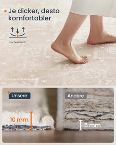 Tapete Boho 200 x 290 cm felpudo bege cappuccino