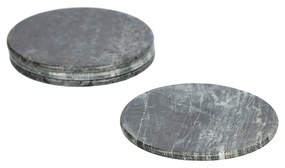 Kave Home - Set Tresa de 4 bases para copos mármore cinzento