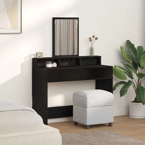 Mesa de Maquiagem vidaXL com Gavetas em Madeira de Carvalho Preto 100x