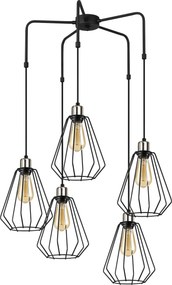 Candeeiro de Teto Kese – Preto – Diâmetro 68 cm