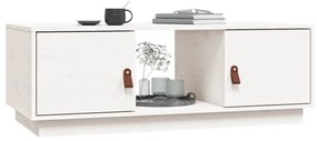 Mesa de centro 100x50x35 cm pinho maciço branco