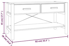 Móvel para TV 82x38x45 cm derivados de madeira preto