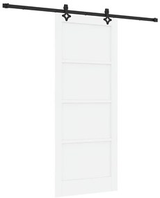 Porta Deslizante com Conjunto de Hardware 'ORKDAL'Branco Madeira de Pi