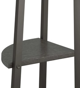 Estante de canto com 4 prateleiras 45,5x31,5x150 cm preto
