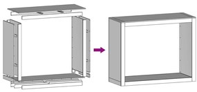 Suporte para lenha 100x40x80 cm aço branco