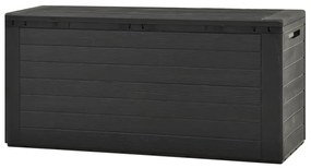 Caixa de arrumação para jardim 116x44x55 cm antracite