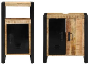 Conjunto de Móveis para Banheiro 2 pcs Madeira de manga rústica