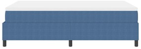 Cama Box Spring com Colchão Azul, 120 x 200 cm, em veludo.