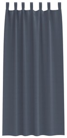 Cortinas opacas 2 pcs Cinzento-escuro 225 x 140 cm Poliéster