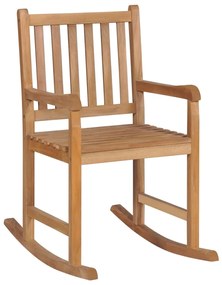 Cadeira de baloiço madeira teca maciça