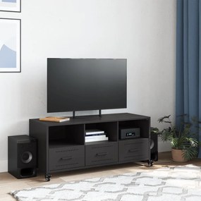 Móvel de TV 100,5x39x43,5 cm aço preto