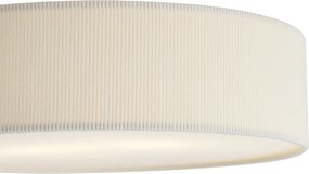 Plafon moderno branco com abajur de veludo 38cm 2-luzes - Luz