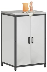 Armário de Armazenamento para Cozinha Prata 60 x 50 x 92 cm