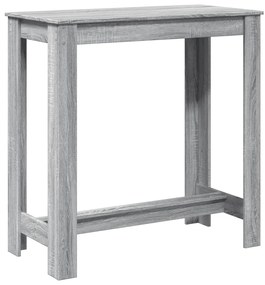 Mesa de bar 102x50x103,5cm derivados de madeira cinzento sonoma