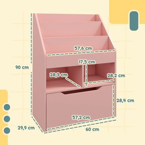 Estante com Prateleiras – Modelo Uppsala – 60x29 – Madeira – 6 Níveis