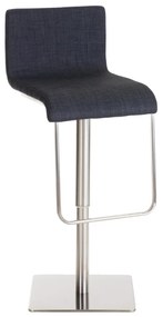 Banco de bar Limon em tecido 41 x 80-103 x 46 cm Cinzento escuro