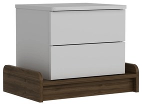 Mesa de Cabeceira Marina – Branco Noz – 60x46x40 cm