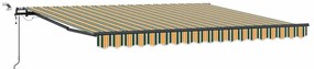 Toldo Retrátil Automático vidaXL com LED Verde e Amarelo 400x300 cm