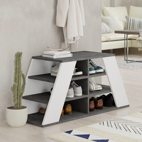 Sapateira Prag – Nogueira/Antracite – 60x111x35 cm