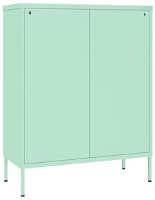 Armário com gavetas aço 80x35x101,5 cm verde-hortelã