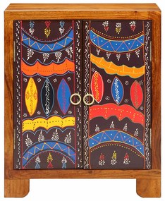 Aparador multicor 50x35x60 cm madeira de acácia maciça