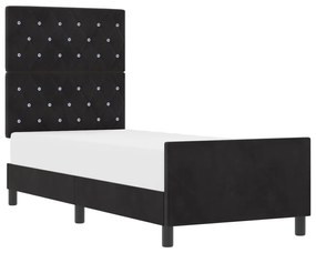 Cama vidaXL Preta 80x200 cm Veludo