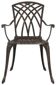 Cadeiras de Jardim vidaXL 2 pcs Alumínio Fundido Bronze