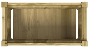 Vaso/floreira de jardim 60x31x31 cm madeira de pinho impregnada